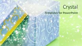  Presentation with lid - Slides with pixie dust - pretty blue gift box background and a soft green colored foreground