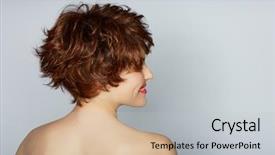  Presentation with crop - PPT layouts with pixies - beautiful young woman with red background and a  colored foreground