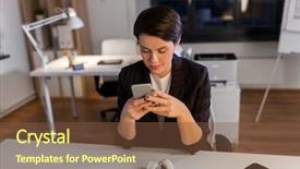  Presentation with mobile payment app business technology - Colorful presentation enhanced with pixies - business technology and deadline concept backdrop and a tawny brown colored foreground