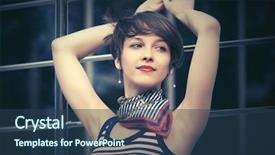  Presentation with tank - PPT layouts having pixies - happy young fashion woman background and a ocean colored foreground