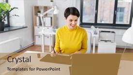  Presentation with tech design abstract technology - Presentation design enhanced with pixis - business design and technology concept background and a gold colored foreground