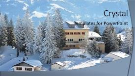  Presentation with skiing - Presentation having pizol famous swiss skiing resort background and a light blue colored foreground