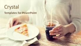  Presentation with fast food - Amazing theme having pizza and coca cola backdrop and a cream colored foreground