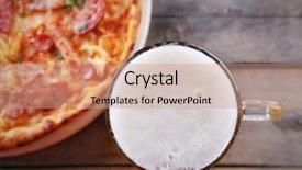  Presentation with beer - Audience pleasing PPT layouts consisting of pizza and glass of beer backdrop and a  colored foreground