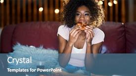  Presentation with pizza - Amazing presentation theme having pizza and watching tv late backdrop and a teal colored foreground
