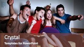  Presentation with happy 18 birthday - Audience pleasing PPT layouts consisting of pizza beer - happy fans watching tv backdrop and a tawny brown colored foreground