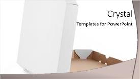  Presentation with gear box - Colorful presentation enhanced with pizza box isolated on white backdrop and a white colored foreground