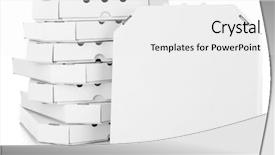 Presentation with pizza - Amazing presentation theme having pizza boxes isolated on white backdrop and a white colored foreground
