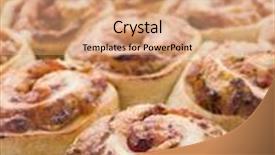  Presentation with scrolls - Cool new PPT theme with recipe kids - pizza bread scrolls backdrop and a coral colored foreground