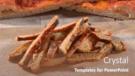  Presentation with rural - PPT theme enhanced with pizza-bread-toasted-stick background and a red colored foreground