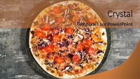  Presentation with golden standard - Amazing presentation theme having pizza cooked with standard cooked backdrop and a red colored foreground