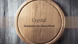  Presentation with rustic wood turquoise - Beautiful PPT theme featuring pizza cutting board at rustic backdrop and a coral colored foreground