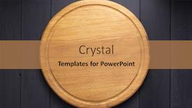  Presentation with rustic - PPT theme enhanced with pizza-cutting-board-at-rustic background and a coral colored foreground