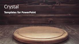 Presentation with wood board - Cool new PPT theme with pizza-cutting-board-at-wooden backdrop and a wine colored foreground