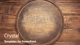  Presentation with cutting board - PPT layouts having pizza-cutting-board-or-tray background and a tawny brown colored foreground