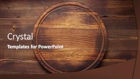  Presentation with cutting board - Cool new slides with pizza-cutting-board-or-tray backdrop and a tawny brown colored foreground