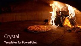  Presentation with traditional wood - Slides featuring pizza-is-cooked-in-traditional background and a wine colored foreground