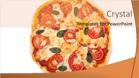  Presentation with monarch butterfly isolated on white - Presentation theme consisting of pizza margarita isolated on white background and a yellow colored foreground