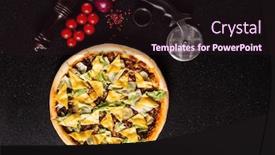  Presentation with black couples and children - PPT layouts consisting of pizza-on-black-background background and a wine colored foreground