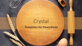  Presentation with baking - Cool new PPT theme with pizza-or-bread-cutting-board backdrop and a yellow colored foreground