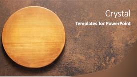  Presentation with cutting board - Colorful presentation design enhanced with pizza-or-bread-cutting-board backdrop and a coral colored foreground