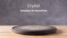  Presentation with wood board - Theme consisting of pizza-or-bread-cutting-board background and a gray colored foreground