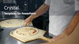  Presentation with process - PPT layouts consisting of pizza-preparation-process-with-closeup background and a wine colored foreground