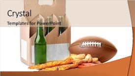  Presentation with ball bearing on a white - Audience pleasing presentation theme consisting of pizza wings - beer with snacks and rugby backdrop and a  colored foreground