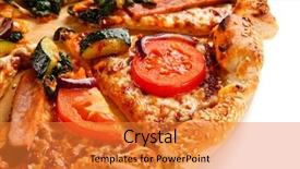  Presentation with hydroponics vegetables hydroponic vegetable - Cool new PPT theme with pizza with beacon and vegetables backdrop and a gold colored foreground