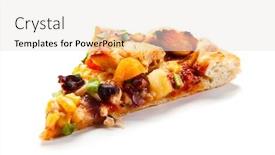  Presentation with grilled chicken - Audience pleasing slide set consisting of pizza-with-grilled-chicken backdrop and a sky blue colored foreground