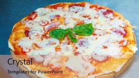 Presentation with classic homemade tomato sauce - PPT layouts featuring pizza with seafood in tomato background and a  colored foreground