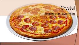 Presentation with pizza - PPT theme with pizza background and a yellow colored foreground