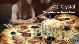  Presentation with pizzeria - Amazing PPT layouts having pizzeria backdrop and a tawny brown colored foreground