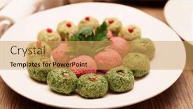  Presentation with appetizers - Amazing presentation theme having pkhali-appetizers-on-plate backdrop and a yellow colored foreground