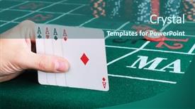  Presentation with set of poker chip - Slides having place a poker player chips background and a  colored foreground