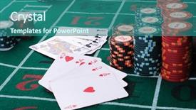  Presentation with poker chips - Slides consisting of place a poker player chips background and a ocean colored foreground