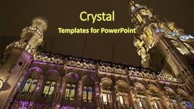  Presentation with brussels - Slides enhanced with place at night with christmas background and a tawny brown colored foreground
