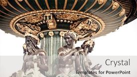  Presentation with triumphal arch and champs elysees - Beautiful PPT theme featuring place de la concorde-the place de la concorde is one of the major public squares in paris france at the eastern end of the champs-elysees backdrop and a light gray colored foreground