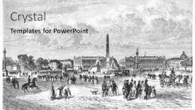  Presentation with engraving - Theme with place-de-la-concorde background and a light gray colored foreground