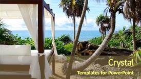  Presentation with privacy - Beautiful PPT layouts featuring place for relaxing and privacy backdrop and a tawny brown colored foreground