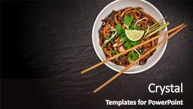  Presentation with asian - Presentation with place for text asian food background and a wine colored foreground