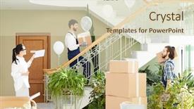  Presentation with zoo interior design - Audience pleasing PPT layouts consisting of place for uploading to movers backdrop and a soft green colored foreground