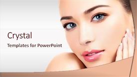  Presentation with beauty makeup - Beautiful slides featuring place for your information backdrop and a lemonade colored foreground