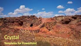  Presentation with mongolia gobi - Theme consisting of place in stone desert gobi background and a  colored foreground