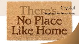  Presentation with welcome - PPT layouts enhanced with place like home welcome mat background and a  colored foreground
