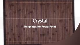  Presentation with bamboo - Cool new slide deck with place mat - bamboo placemat isolated on white backdrop and a tawny brown colored foreground