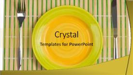  Presentation with bamboo - Beautiful presentation featuring place mat - bamboo placemat with plate fork backdrop and a yellow colored foreground