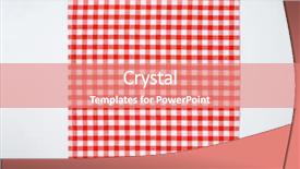 Presentation with napkin - Amazing PPT theme having place mat - red and white checkered napkin backdrop and a coral colored foreground