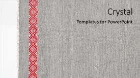  Presentation with red stripe - Presentation featuring place mat with red stripe background and a light gray colored foreground