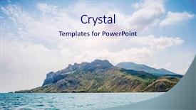  Presentation with river valley - Presentation theme featuring place on earth beauty world background and a light blue colored foreground